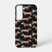 Dachshund Sause Dog Dark Samsung Galaxy Hoesje (Achterkant)