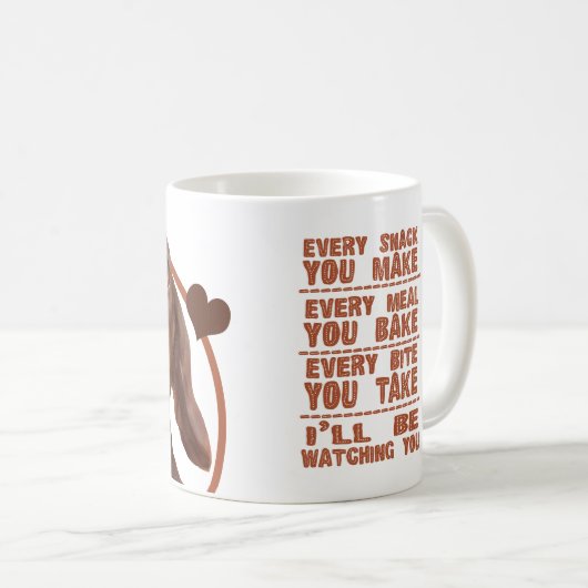 Dachshund Sause Dog Elke snack die je maakt Koffiemok (Voorkant rechts)