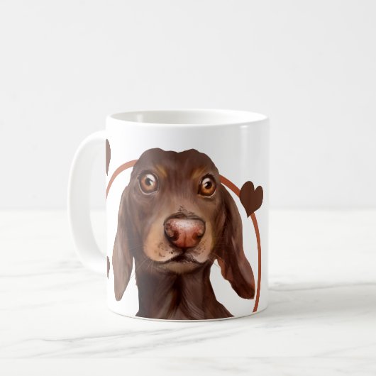 Dachshund Sause Dog Elke snack die je maakt Koffiemok (Voorkant links)
