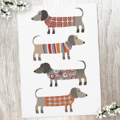 Dachshund Sause Dog Flat Kaart