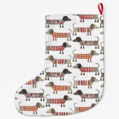 Dachshund Sause Dog Grote Kerstsok (Achterkant)