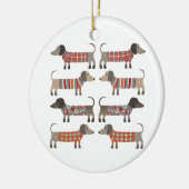 Dachshund Sause Dog Keramisch Ornament (Links)