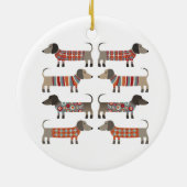 Dachshund Sause Dog Keramisch Ornament (Achterkant)