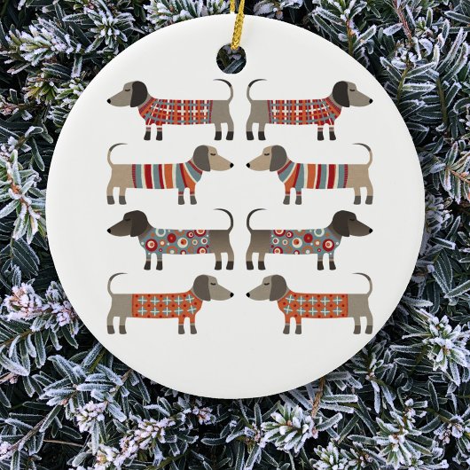 Dachshund Sause Dog Keramisch Ornament