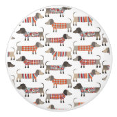 Dachshund Sause Dog Keramische Knop (Voorkant)