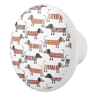 Dachshund Sause Dog Keramische Knop