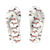 Dachshund Sause Dog Kinder Teenslippers (Voetbed)