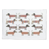 Dachshund Sause Dog Kussensloop (Achterkant-Links)