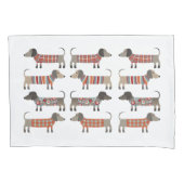 Dachshund Sause Dog Kussensloop (Voorkant-Links)