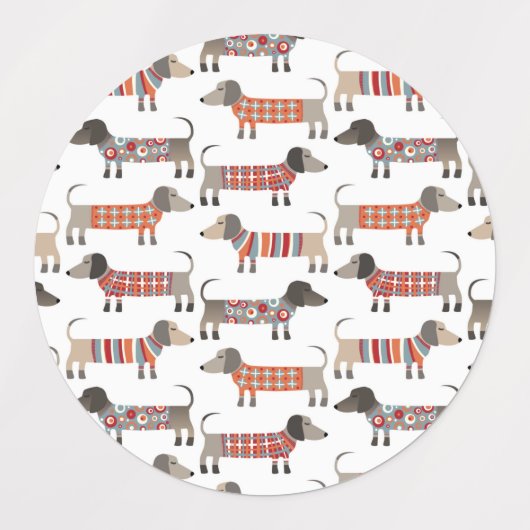 Dachshund Sause Dog Labels (Design 2)