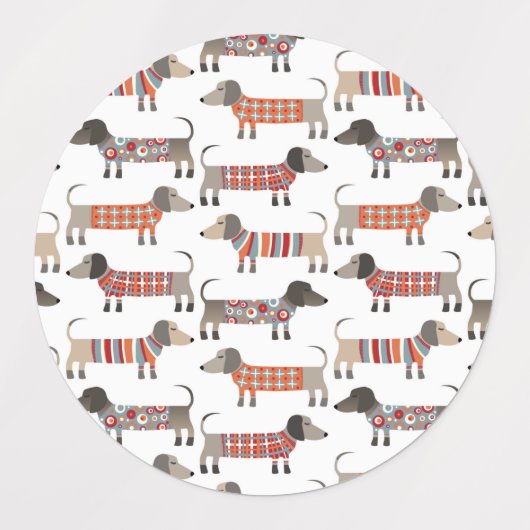 Dachshund Sause Dog Labels (Design 1)