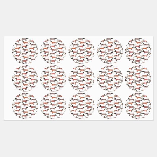 Dachshund Sause Dog Labels (Vel)