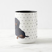 Dachshund Sause Dog Love Coffee Tea Custom Mok (Midden)