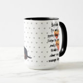 Dachshund Sause Dog Love Coffee Tea Custom Mok (Voorkant rechts)