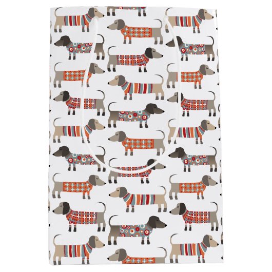 Dachshund Sause Dog Medium Cadeauzakje (Voorkant)