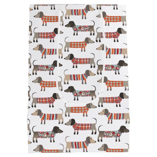 Dachshund Sause Dog Medium Cadeauzakje (Achterkant)