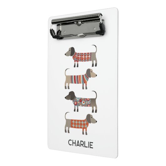 Dachshund Sause Dog Mini Klembord (Angled2)