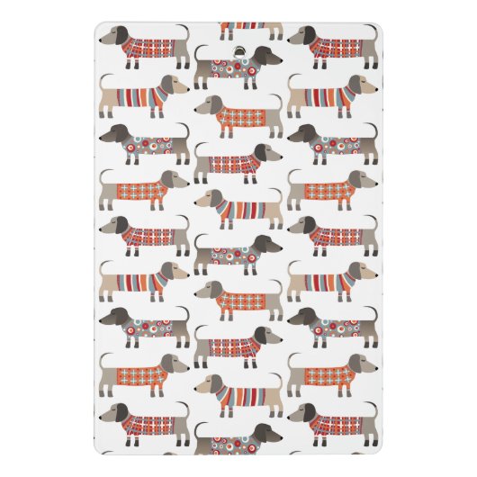 Dachshund Sause Dog Mini Klembord (Achterkant)