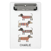 Dachshund Sause Dog Mini Klembord (Voorkant)