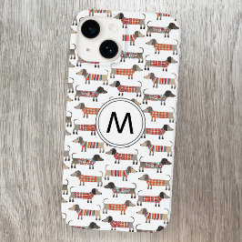 Dachshund Sause Dog Monogram Case-Mate iPhone 14 Plus Hoesje