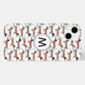 Dachshund Sause Dog Monogram Case-Mate iPhone Case (Achterkant (horizontaal))