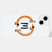 Dachshund Sause Dog Monogram iPhone Case (Achterkant (horizontaal))