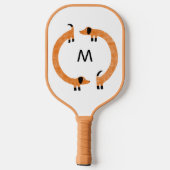 Dachshund Sause Dog Monogram Pickleball Paddle (Achterkant)
