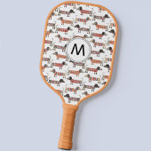 Dachshund Sause Dog Monogram Pickleball Paddle