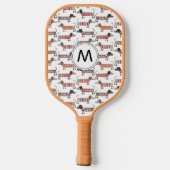 Dachshund Sause Dog Monogram Pickleball Paddle (Achterkant)