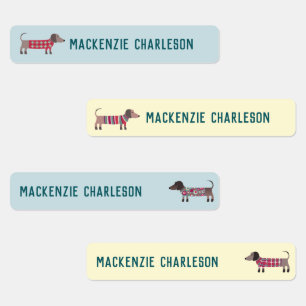Dachshund Sause Dog Name Labels