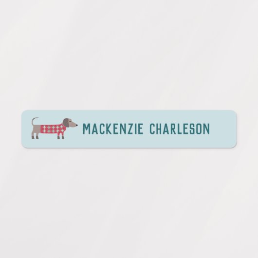 Dachshund Sause Dog Name Labels (Design 1)