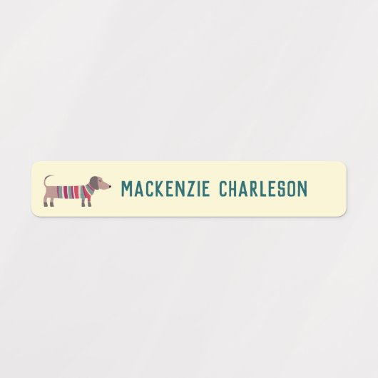 Dachshund Sause Dog Name Labels (Design 2)