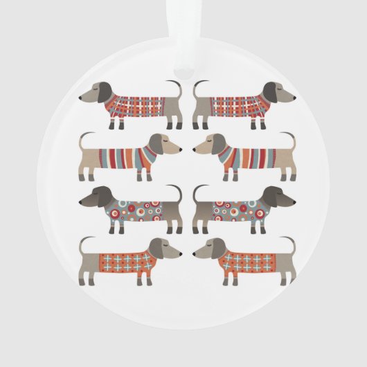 Dachshund Sause Dog Ornament (achterkant)