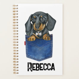 Dachshund Sause Dog Personalized Planner Diary