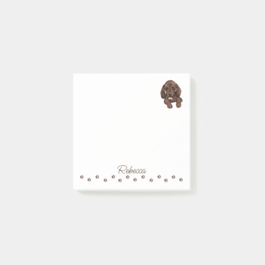 Dachshund Sause Dog Personalized Post-it Notes (Voorkant)