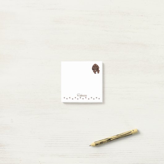 Dachshund Sause Dog Personalized Post-it Notes (Op bureau)