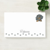 Dachshund Sause Dog Personalized Post-it Notes (Kantoor)