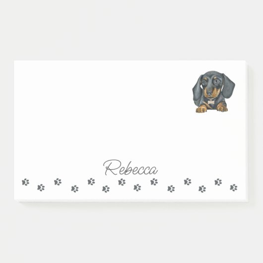 Dachshund Sause Dog Personalized Post-it Notes (Voorkant)