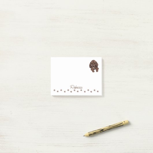 Dachshund Sause Dog Personalized Post-it Notes (Op bureau)