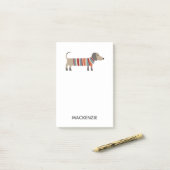 Dachshund Sause Dog Personalized Post-it Notes (Op bureau)