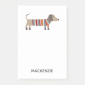 Dachshund Sause Dog Personalized Post-it Notes (Voorkant)