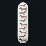 Dachshund Sause Dog Persoonlijk Skateboard<br><div class="desc">Kleine dachshundworst of wierhonden in houten breien. Ideaal voor hondenliefhebbers en hondenwandelaars.</div>