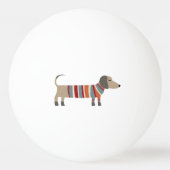 Dachshund Sause Dog Pingpongbal (Achterkant)