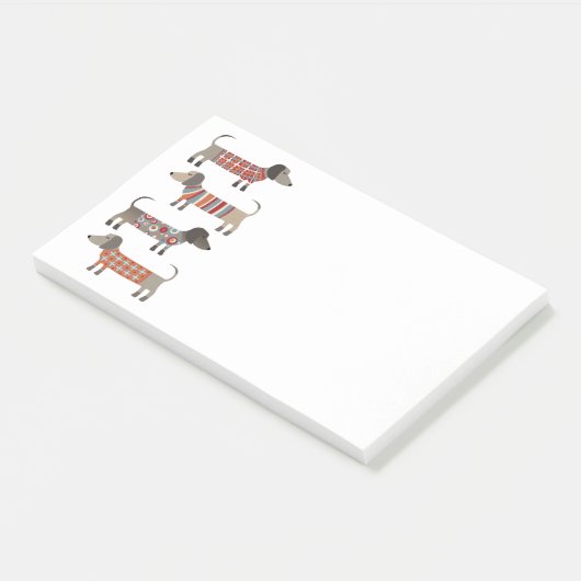Dachshund Sause Dog Post-it® Notes (Schuin)