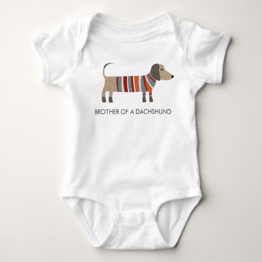 Dachshund Sause Dog Romper (Voorkant)