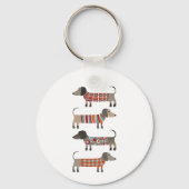 Dachshund Sause Dog Sleutelhanger (Achterkant)