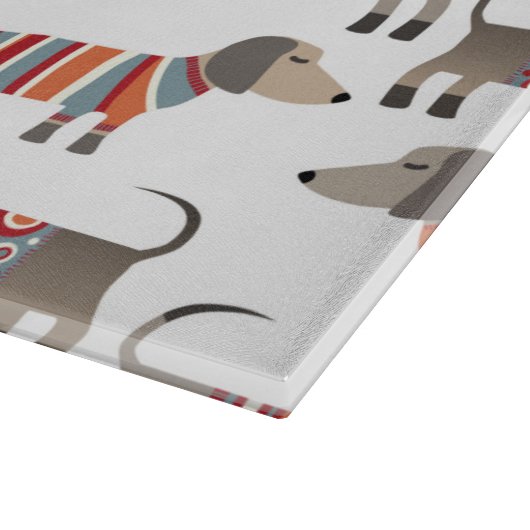 Dachshund Sause Dog Snijplank (Hoek)