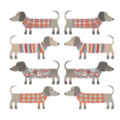 Dachshund Sause Dog Sticker (Voorkant)