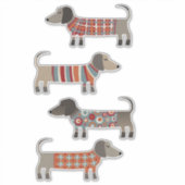 Dachshund Sause Dog Sticker (Voorkant)