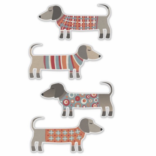 Dachshund Sause Dog Sticker (Voorkant)